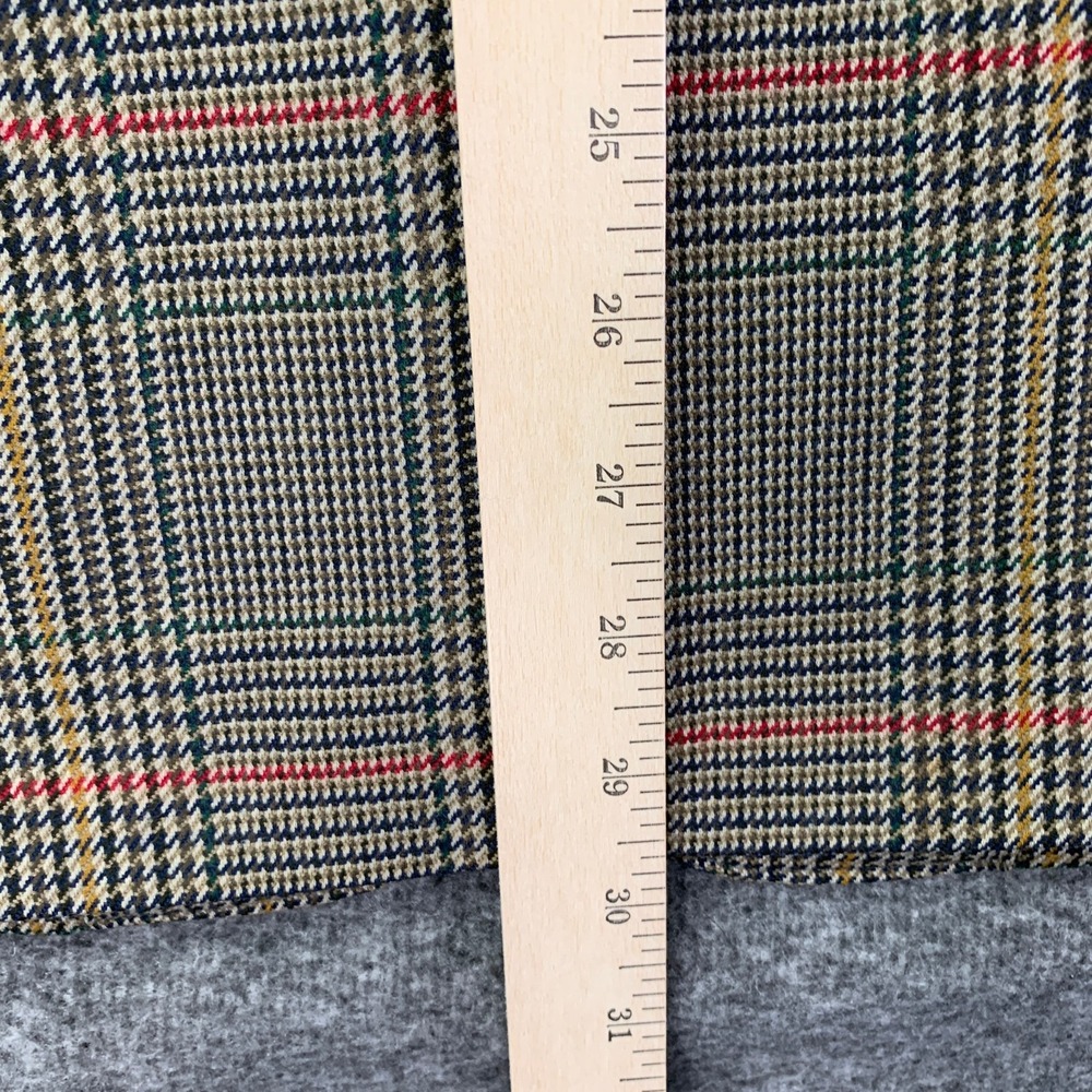 Daks London Blazer Jacket Men 40R Houndstooth Windowpane Gold Button Sport Coat - Picture 11 of 16